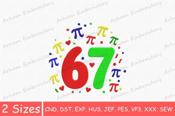 67 Days of School Embroidery Design