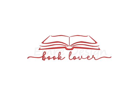 Book Lover Embroidery Design: A Whimsical Touch for Fabric