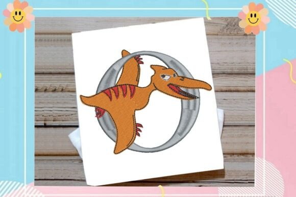 Dinosaur Monogram Alphabet Letter O