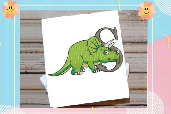 Dinosaur Monogram Alphabet Letter S