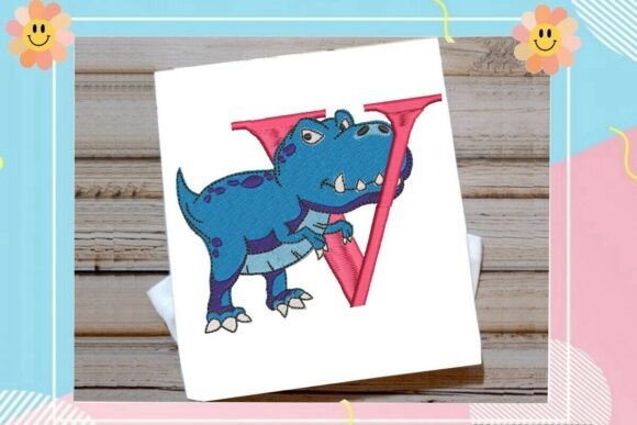 Dinosaur Monogram Alphabet Letter V: A Creative Solution for Personalized Kids' Gear