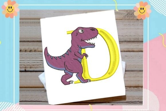 Evaluating the Dinosaur Monogram Alphabet Letter D for Personalized Embroidery Projects