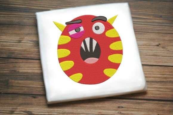 Fun Monster Alphabet Letter O: A Bold Embroidery Choice