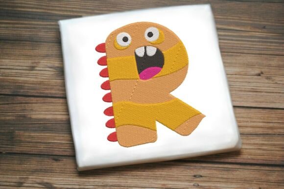 Fun Monster Alphabet Letter R: A Roaring Addition to Custom Stitches